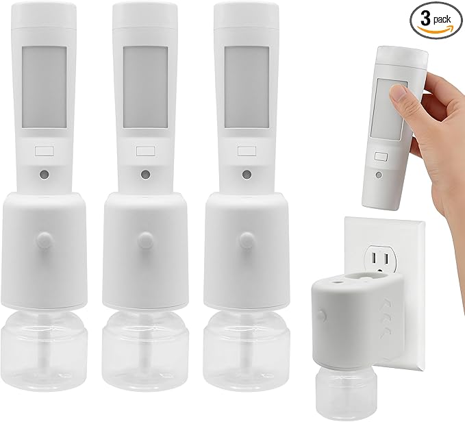 Aromatherapy Emergency Lights, Rechargeable LED Flashlight with Motion Sensor Night Light &Power Failure Light, Plug in Air Freshener Warmer for Bedroom Bathroom Hallway, 3Pack