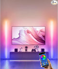 unionlux RGB Corner Floor Lamp 2 Pack with APP/Remote, RGB Corner Lamp with IC Chasing Lights, Modern Floor Lamp for Gaming Living Room Bed Room