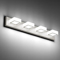 Ralbay Brushed Nickel Bathroom Vanity Lights 30inch Metal Acrylic LED Modern Bathroom Wall Lighting Fixtures Over Mirror Brushed Nickel (White Light 6000K, Non-dimmable)