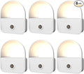 LED Night Light Plug into Wall, Nightlights with Smart Dusk toDawn Sensor, Night Light Suitable for Bedroom, Bathroom, Hallway, Kitchen, Stairs, Kids, 6 Pack, Warm White Light