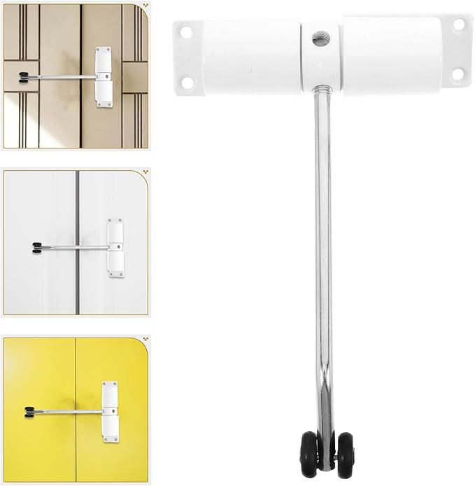 NUOBESTY Automatic Adjustable Spring Door Closer Silent Heavy Duty Aluminum Alloy for Home and Office with Pneumatic Mounting and Position Control Random Color