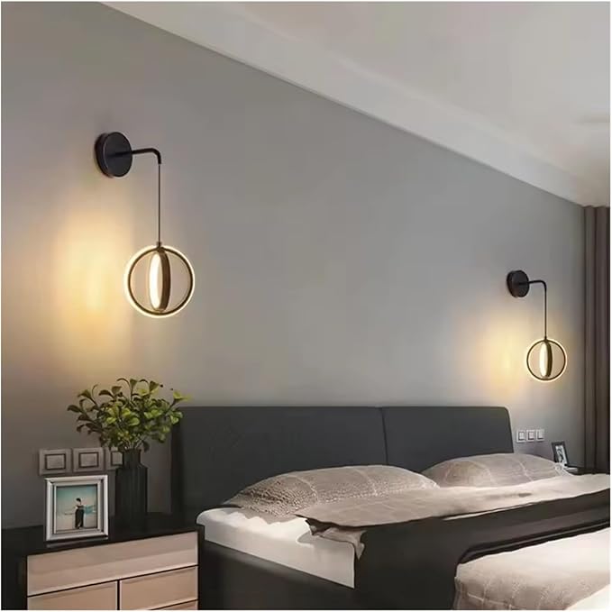 Modern Minimalist LED Wall Lamp Home Indoor Decor Wall Sconce for Living Room Bedroom Bedside Lustres Backgroud Light Decoration,Natural Style