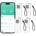 PHOVOLT WLAN Thermometer Hygrometer Sensor, Wireless Smart Temperature and Humidity Digital Display Monitor, with Remote App Notification Alert for Home, Greenhouse(4 Pack)