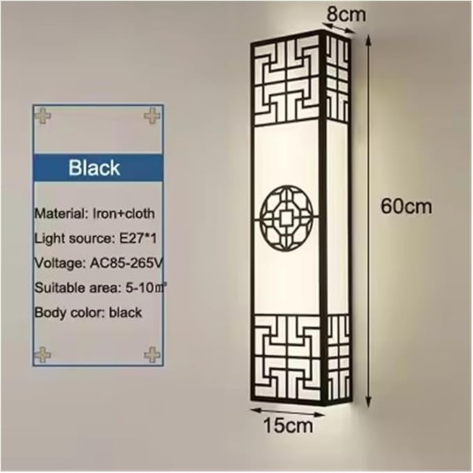 Chinese Style Bedroom Wall Lamp Strip Shaped Zen Background Wall Bedside Lamp Living Room Hallway Stairs Hotel Lighting,Delicate