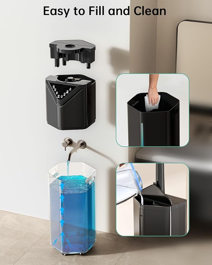 5Gal Humidifiers for Bedroom Large Room up to 2800ft², APP/Remote Control, 60H Supersized Cool Mist Humidifier with Auto 180°Mist Tube, 24H Timer, Top Fill Humidifiers for Home Office Plants