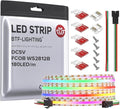 BTF-LIGHTING FCOB COB WS2811(WS2812B) IC RGB 180LED/m 540IC LED Strip DC5V 9.8FT Individual Addressable Flexible High Density Uniform Light Dream Chasing Color 10mm Width(NO Adapter or Controller)