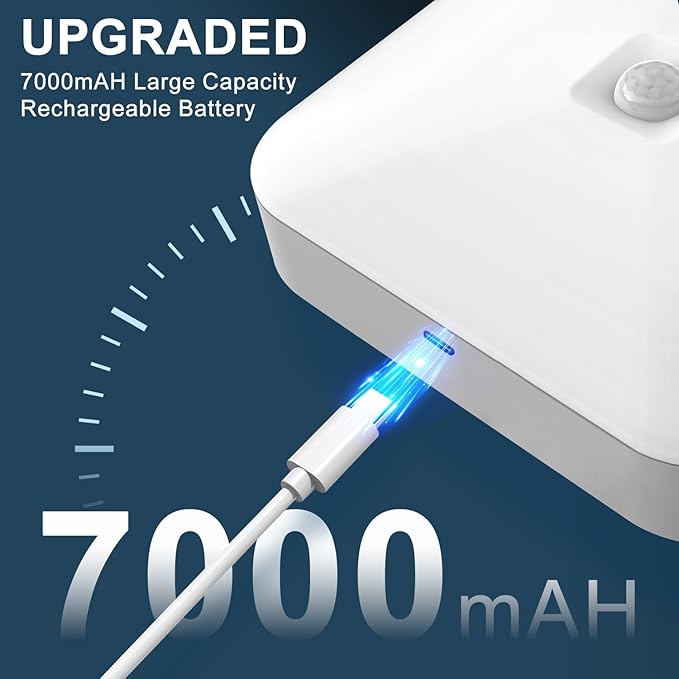 Motion Sensor Rechargeable Ceiling Light Indoor with Remote, Wireless Battery Operated Rechargeable Sensor Light for Closet, Garage, Hallway, 3000K-6000K Battery Powered Shower Lights