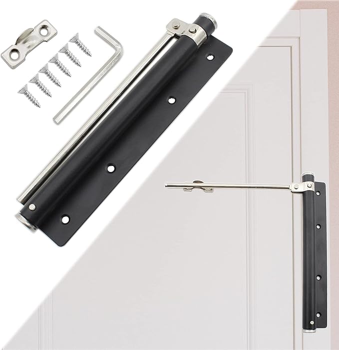 Heavy Duty Automatic Screen Door Closer - Safety Spring for Storm Door, Steel With Adjustable Closing Speed, Smooth and Quiet for Hinge Door