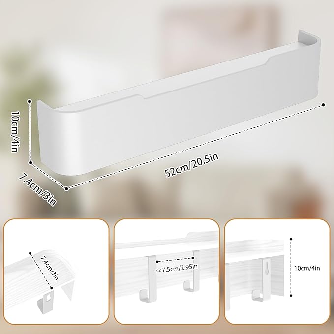 Coat Rack Wall Mount Entryway Organizer Modern Key Holder Wall Mount with Wooden Shelf Entryway Hooks for Bedroom Kitchen Hallway Bathroom for Hanging Coats Hats Dog Leashes Bags Towels
