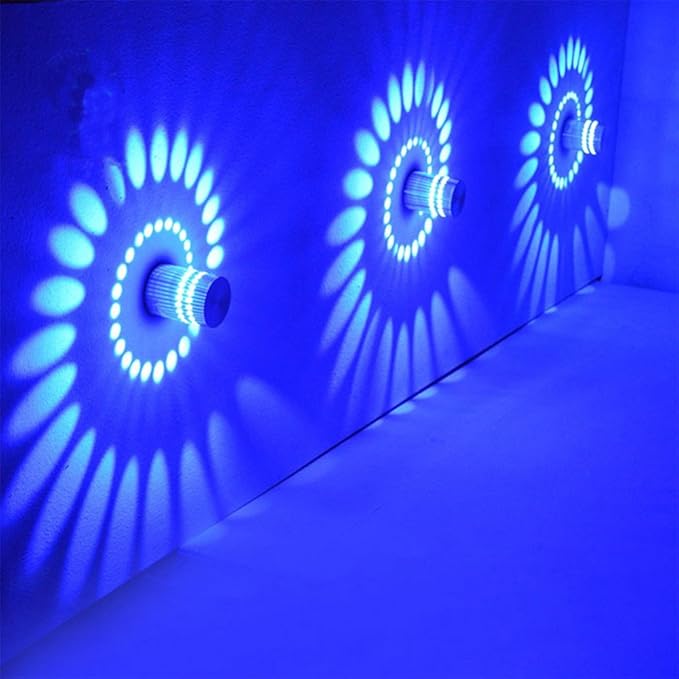 Colorful RGB Spiral Hole Wall Lamp Surface Wall Install Home Decor LED Light Luminaire Lighting