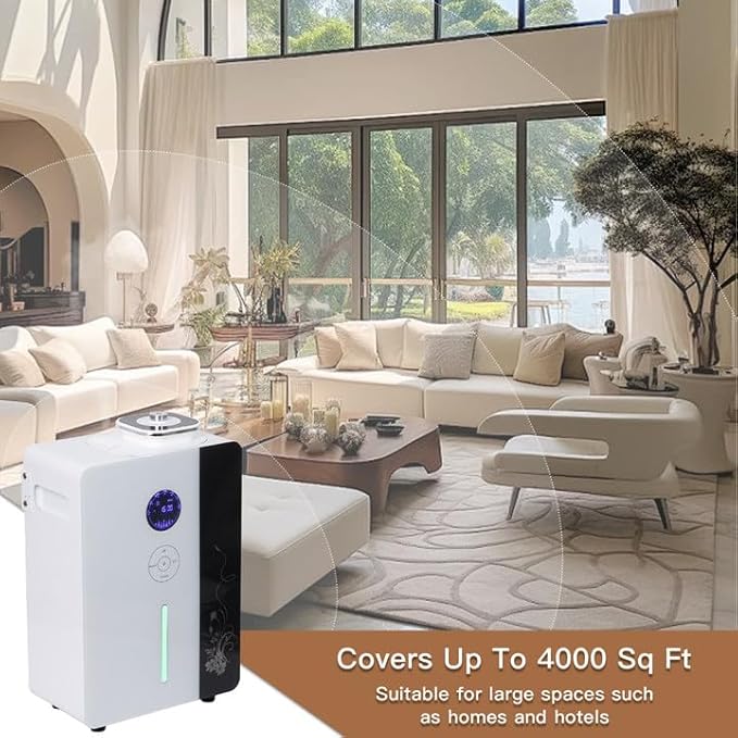 Essential Oil Diffuser HVAC Scent Machine, Waterless Diffusers Long Lasting Aroma 800ML Smart WiFi & APP & Touch Screen Control
