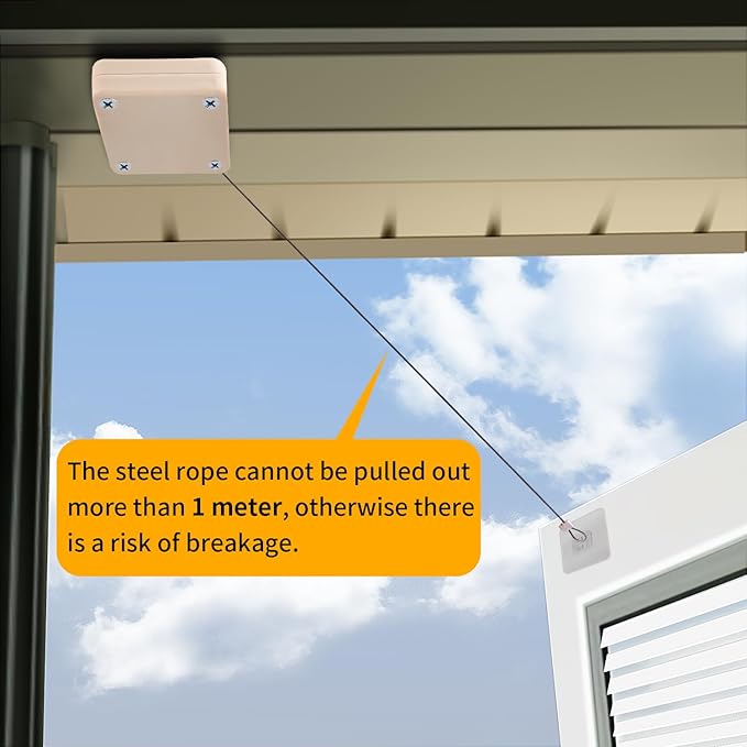 SHIMIDO Upgraded Punch-Free 1000g Automatic Screen Door Closer, Storm Door Closer, Sliding Screen Auto Door Closer with Steel Drawstring for Bathroom, Bedroom, Studyroom, etc. (4 Pack Almond)