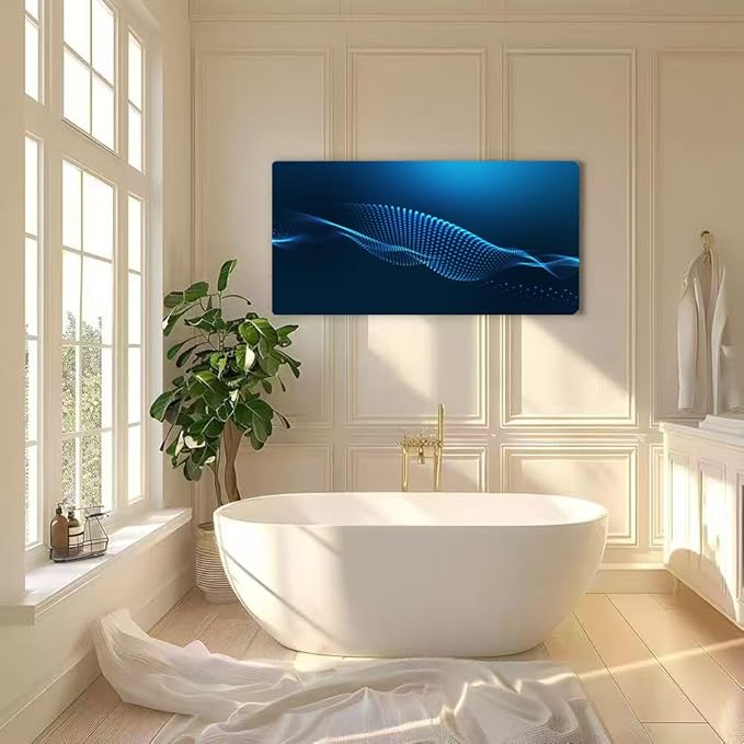 Wibinuki Wall Art Wall Decor Wall Paintings Abstract blue for Living Room Bedroom Bathroom Home Decor Can Be Hung Directly 20"x 40"