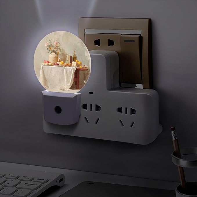 Plug in Night Light with LED & Smart Light Sensor, The Ideal Home Auto-On/Off Night Lights Plug Into Wall for Bedroom, Bathroom, Hallway, Stairway