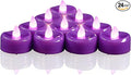 BEICHI Flameless Candles, Tea Lights Battery Operated, No Flickering Votive Candles LED Tea Lights for Halloween Christmas Wedding Home Decor (24 Pack, Purple)