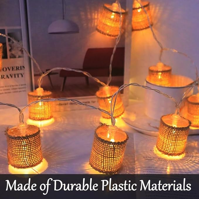 Fielegen 2 Meter 10 LED Retro String Lights Battery Operated Indoor Bedroom Vintage Themed Decorative Fairy Lights for Home Garden Wedding Birthday Party Decor Festival Atmosphere Lights (Warm White)
