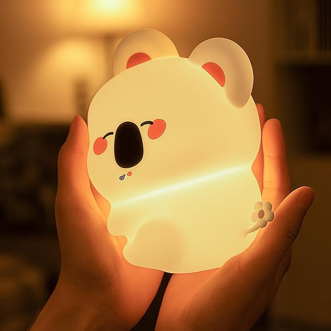 Gifts for Women,Koala Cute Night Light with Dimmable-Christmas Stocking Stuffers for Teen Girls Boys,Silicone Squishy Animal Sleep Lamp Nightlight for Baby Nursery,Kids,Shower Christmas Gifts