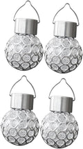 Mipcase 4PCS Solar Hanging Lamp Set Waterproof Decorative Lights for Outdoor Use Hollow Design Warm White Illumination for Gardens and Patios