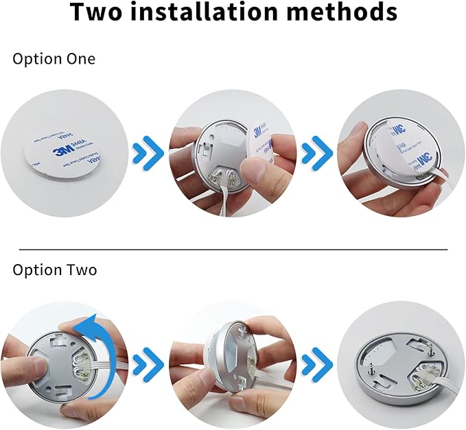 BASON LIGHTING RGB Under Cabinet Lighting, Halloween Decoration Lights, Bluetooth APP Control LED Puck Lights, Dimmable, Adapter Powered Shelf Decorative for Kitchen, Counter, Glass Cabinets