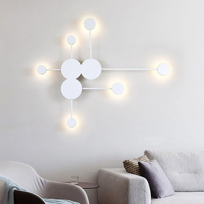 Lights LED Modern Indoor Nordic Circle Background Creatively Decorative Acrylic for Living Room Bedroom