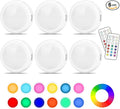 Puck Lights, Cadrim 13 Colors Changeable LED Puck Lightings, LED Lights for Bedroom, Under Cabinet Lights, Under Cabinet Lighting with 2 Wireless Remote Controls for Kitchen(6 Pack)