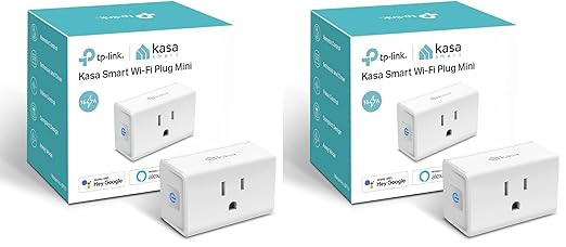 Kasa Smart Plug Ultra Mini 15A, Smart Home Wi-Fi Outlet Compatible with Alexa, Google Home & IFTTT, No Hub Required, UL Certified, 2.4G WiFi Only, 2-Pack(EP10), White
