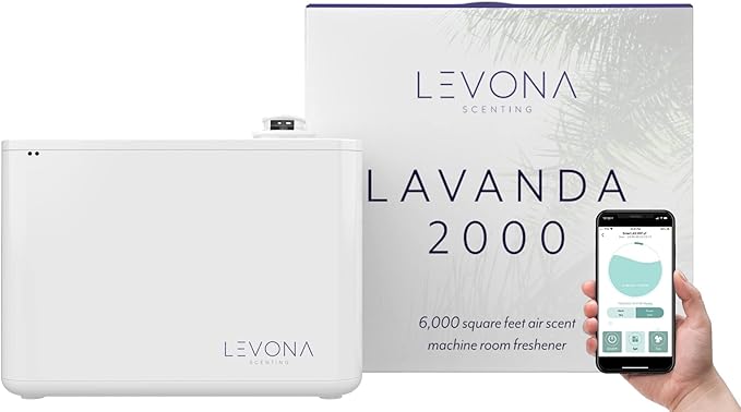 Levona Scent Lavanda 2000 HVAC Diffuser – Whole House Aroma Diffuser & Fragrance Air Freshener Machine for Home, Office & Hotel – Smart App Controlled – Covers up to 6000 SQFT (Scent Not Included)
