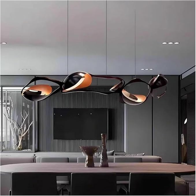 Modern Home Decor Led Lights Pendant Light Lamps for Living Room Chandeliers for Dining Hanging Indoor Lighting,Modern LED Chandelier(APP with RC Dimmable,Length 125)