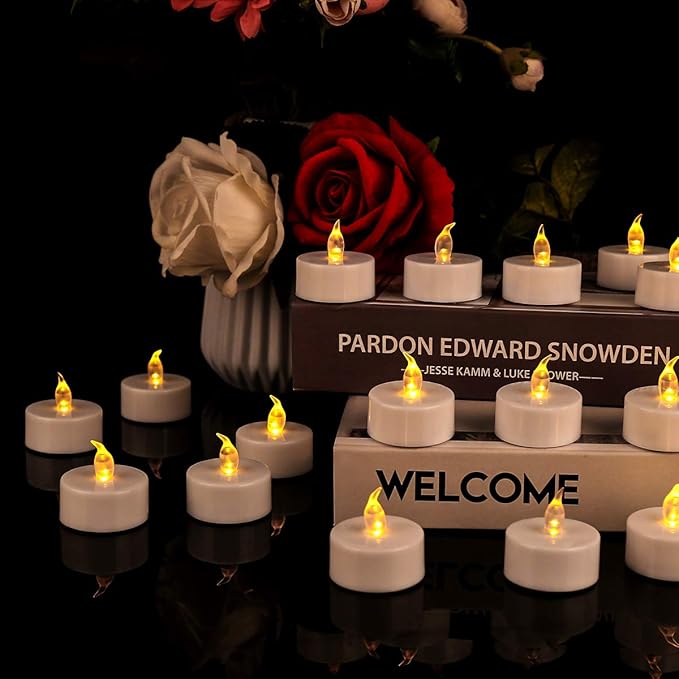 200Pack Battery Tea Lights Candles - LED Tea Lights Realistic Bright Flickering Holiday Gift Operated Flameless LED Tea Light for Festival& Celebration Warm Yellow Battery Powered(sets of 100*2)