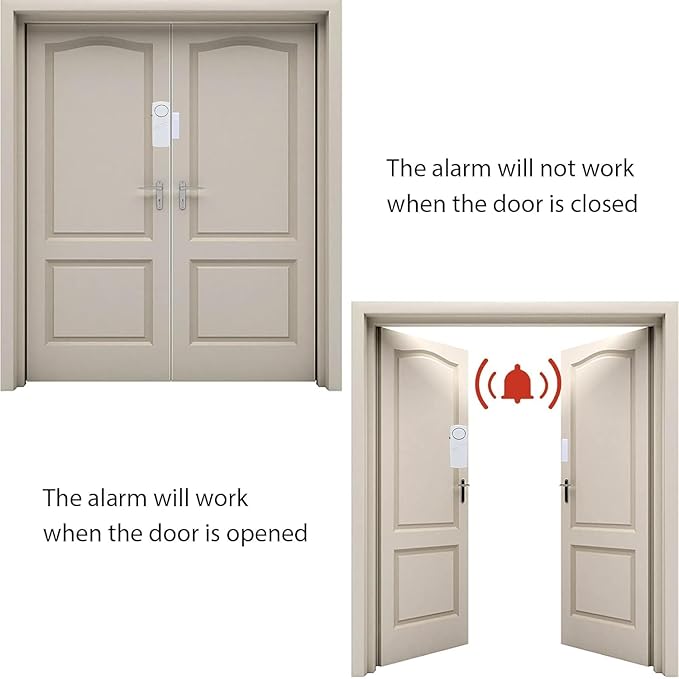 24Pack Door Window Alarms - Wireless DIY Security Sensor for Home, Burglar Alarm for Doors, Windows, Pool, Shed, Caravan, Car | Child Safety & Personal Protection Kit (W-Door Alarm shou 24pcs)