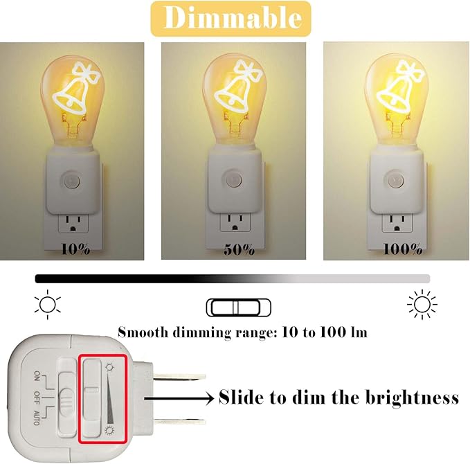 LED Night Light Lamp with Smart Sensor Dusk to Dawn Sensor, Motion Activated, Warm Light, 1W Plug-in, 1 Pack