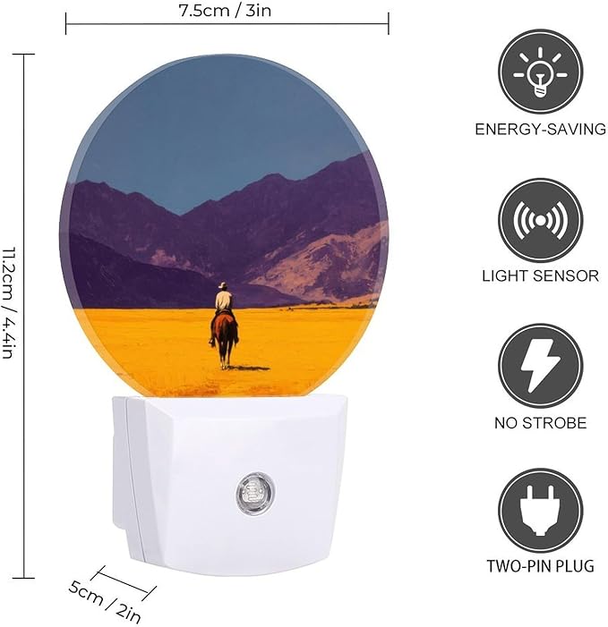 Plug in Night Light with LED & Smart Light Sensor, Stratum Auto-On/Off Night Lights Plug Into Wall for Bedroom, Bathroom, Hallway, Stairway