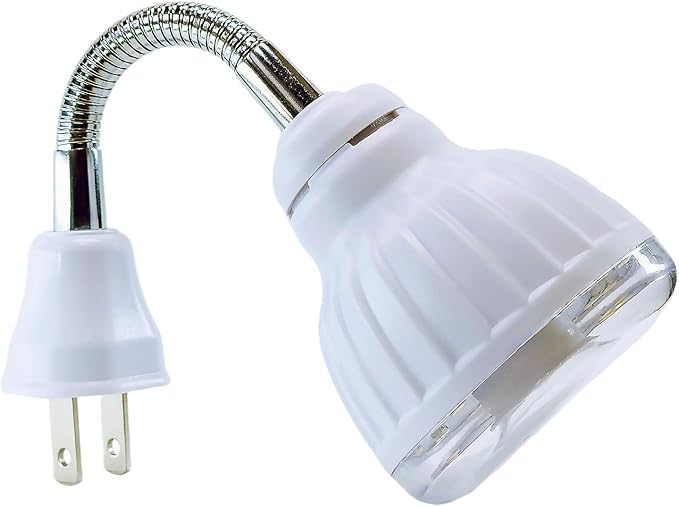 LED Motion-Activated Sensor Dusk to Dawn PIR Night Light AC Outlet Directional Flexible Rotatable 360 Socket Plug-in Wall Stairs Lamp Indoor Closet Cabinet Toilet Garage Ceiling Basement 3W 6500K