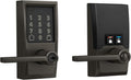 Schlage Encode Smart Wi-Fi Lock with Lever Handle, Touchscreen Keypad, Keyless Entry Door Lock, App Control, Alexa, Google Home and Airbnb Compatible, Black Stainless, FE789WB CEN 530 LAT