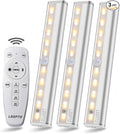 LDOPTO Battery Operated Lights Wireless Under Cabinet LED Closet Lighting Under-Counter Light fixtures Without Wiring with Remote/Touch Control for Kitchen Shelf Hallway Stairs, 3 Colors 3 Pack