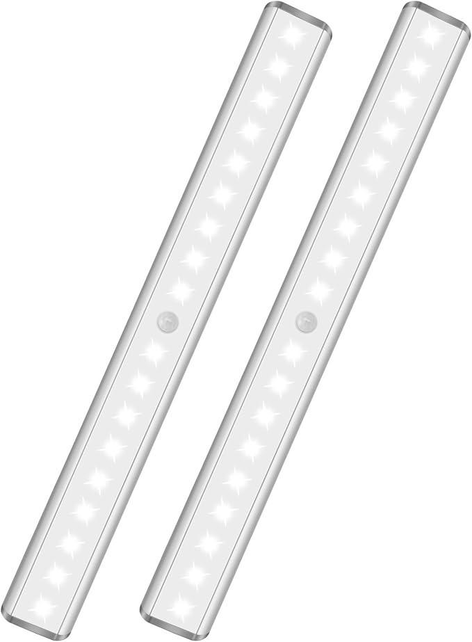 Cold White LED Step Light,Rechargeable Motion Sensor Stair Light,3-Mode Switch,1700mAh Battery & Type-C Charging,Magnetic Mount for Staircases/Garages/Patio