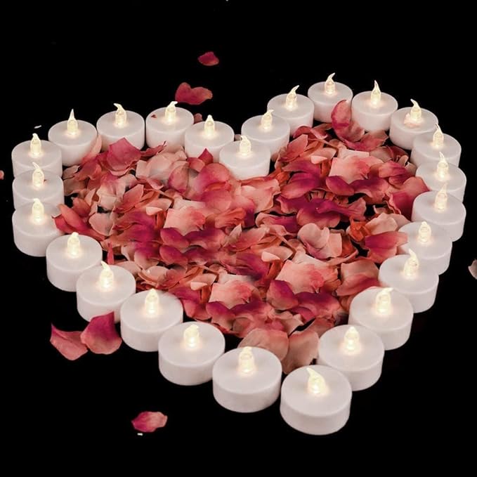 LED Tea Lights Candles- 200Pack Flameless Candles Realistic and Bright Flickering Long Lasting 200Hours for Holiday Celebration,Party, Home Decoration Warm White,Battery Operated