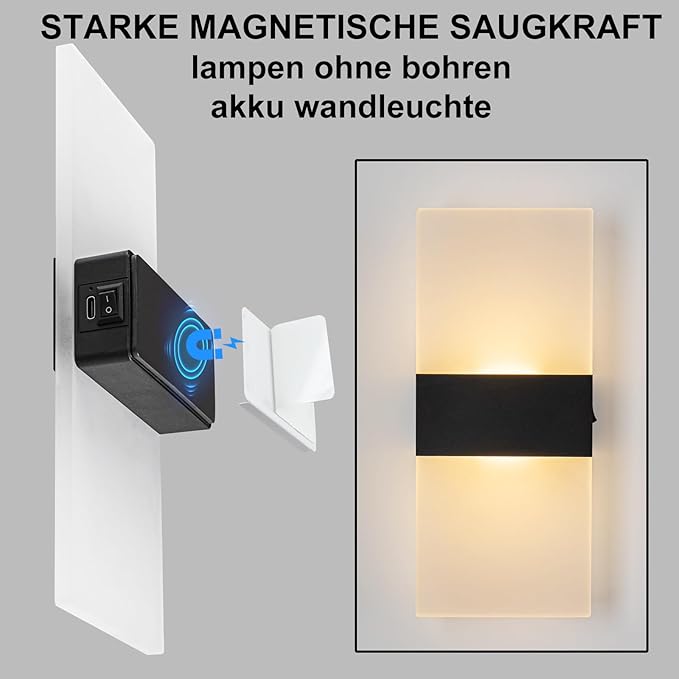 Wall Sconce, LED Wall Lights for Room Decor, Battery Operated Wall Sconce, Remote Control, Dimmable, Rechargeable, Small Night Lights for Hallway Stairway Porch Closet