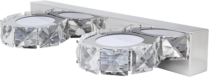 Waterproof LED Mirror Front Light, 16W, 4 Lights, 85-265V, Round Makeup Lights, White - IP65 Protection, Energy Saving, Bathroom and Dressing Room Use (2 Lights)
