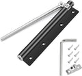 Automatic Door Self-Closing Hinge, Automatic Door Closer, Safety Spring Door Closer,Adjustable Catch Speed Closure,Top Latch Soft Close,Easy to Install,Stainless Steel with Force Arm,Screws and Wrench