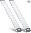 LED Motion Sensor Light,Under Counter Lighting, Wireless USB Rechargeable Kitchen Night Lights,Battery Powered Operated Light,54-LED Light for Wardrobe,Closets,Cabinet,Cupboard, 2 Count (Pack of 1)