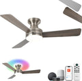 42" RGB Ceiling Fan with Light, Music Sync Smart Fan with Alexa/Google/App Control, Low Profile Flush Mount, 6-Speed Quiet DC Motor, 4 CCT Dimmable Lighting for Bedroom Living Room