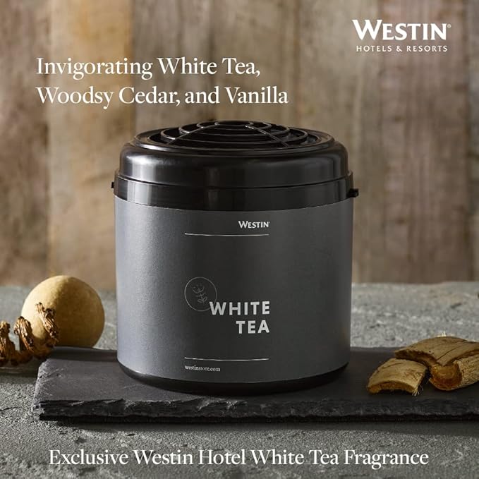 Westin White Tea Home Scent Diffuser Machine – Hotel Air Freshener with Signature White Tea Refill Cartridge – Waterless Scent Air Fragrance System for Large Rooms
