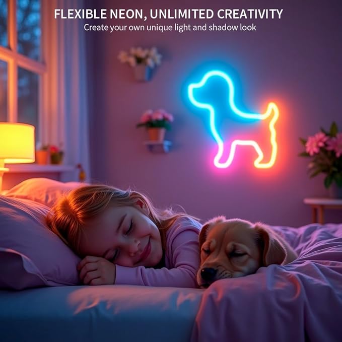 13.1FT WS2811 WS2812B 360 Degree Round Reticulate Pattern Neon LED Strip 50Leds/m Smart RGB+IC Flexible Silicon Dream Color Rope Light Tape DC5V(No Adapter or Controller)