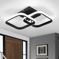 ADISUN LED Modern Ceiling Light, Flush Mount Ceiling Lamp, 22W, 6000K Cool White Light, Close to Ceiling Light Fixtures for Bedroom Kitchen Loft Aisle Hallway Balcony Stair Entryway(Black)