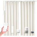 OlideSmart DIY Wifi Smart Automatic Curtain Motor Track System, Automatic Curtain Motor, Blinds Tracks, Length can be customized (White, 3.2m)