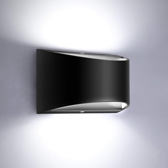 Lightess Modern Wall Sconces Indoor Wall Lamp Dimmable LED Up Down Wall Lamp 12W for Bedroom Living Room Staircase, Cool White