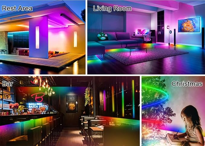 WS2812B RGB LED Strip, Individually Addressable LED Strip, Chasing Effects Dream Color 5050SMD 16.4FT 150 LED Pixel Strip Rope Light DC 5V (White PCB 5M 30Pixels/M IP30)