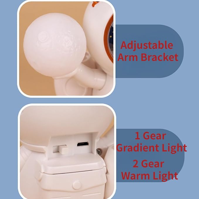 Cartoon Led Night Light for Kids with USB Rechargeable,Cute Birthday Gifts for Boys and Girls,Kawaii Room Decor Desk Accessories for Bedroom,Nursery Night Lamp for Baby (White)