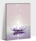 Zen Canvas Wall Art, White Lotus Flower Bloom in Water Wall Poster, Lotus Flower Canvas Art Print, Calm Relax Picture, Modern Framed Spiritual Home Artwork for Bathroom Spa Yoga Decor 12x18 inch
